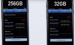 Версии iPhone 7 с 32 и 128/256 ГБ флэш-памяти действительно сильно отличаются по скорости записи данных