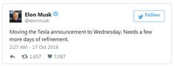 Анонс «неожиданной» новинки Tesla отложен