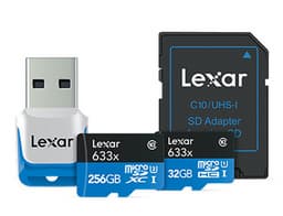 Объем карт памяти Lexar 633x microSDXC увеличен до 256 ГБ