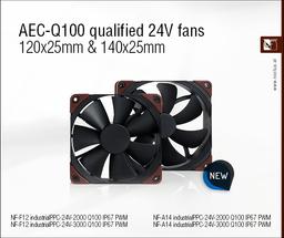 Обновлена серия вентиляторов Noctua IndustrialPPC, рассчитанных на напряжение питания до 24 В