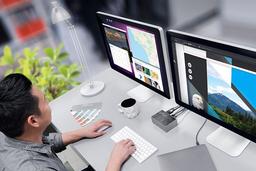 Док Targus DV4K оснащен интерфейсом Thunderbolt 3
