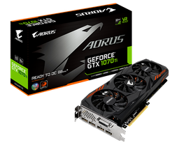 Для видеокарты Aorus GeForce GTX 1070Ti 8G компания Gigabyte предлагает заводской разгон GPU