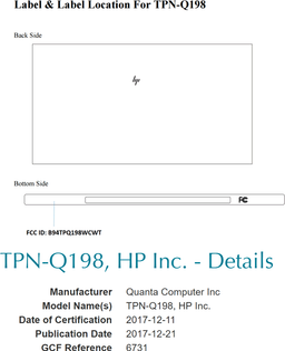 Ноутбук HP Envy x2 на SoC Snapdragon 835 сертифицирован FCC
