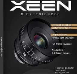 Представлен полнокадровый объектив для видеосъемки Samyang Xeen 20mm T1.9
