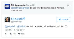 Емкость аккумуляторной батареи электромобиля Tesla Model 3 не достигнет 100 кВт•ч