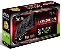 3D-карта Asus Expedition GTX 1070 разогнана в заводских условиях