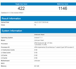 Смартфон Nokia 2 замечен в базе данных Geekbench