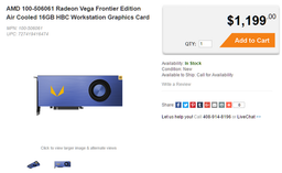 Профессиональные ускорители Radeon Vega Frontier Edition стали доступны для предзаказа по цене 1200 и 1800 долларов