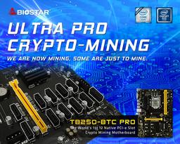 Представлена системная плата Biostar TB250-BTC PRO с 12 слотами PCIe