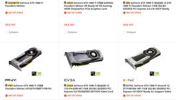 Практически все видеокарты GeForce GTX 1080 Ti уже распроданы. Следующая партия будет доступна в конце месяца