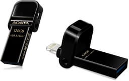Флэш-накопители Adata i-Memory AI920 Jet Black оснащены интерфейсами Lightning и USB 3.1 Gen 1
