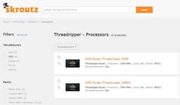 Интернет-магазин Skroutz добавил в свой ассортимент процессоры Ryzen Threadripper 1998 и Ryzen Threadripper 1998X