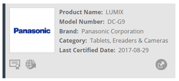 Камера Panasonic Lumix DC-G9 замечена в базе данных Wi-Fi Alliance