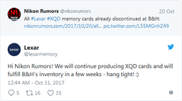 Lexar опровергает слухи о прекращении выпуска карт памяти XQD
