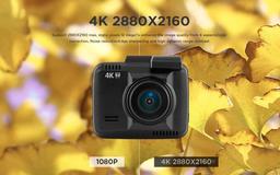 Видеорегистратор Azdome GS63H позволяет записывать видеоролики разрешением 2880 х 2160 пикселей