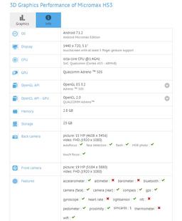 Micromax HS3 — бюджетный смартфон с соотношением сторон 18:9 и хорошими камерами