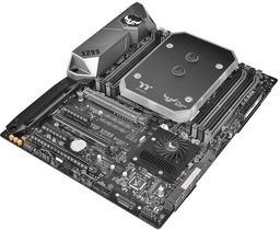 Водоблок Thermaltake Pacific M4 отводит тепло от процессора и регуляторов питания на плате Asus TUF X299 Mk I