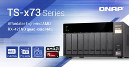 Основой NAS QNAP TS-x73 служит четырехъядерный процессор AMD RX-421ND