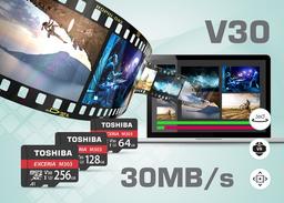 Семейство Toshiba Exceria пополнили карты памяти microSDXD M303 с маркировкой Video Speed Class 30