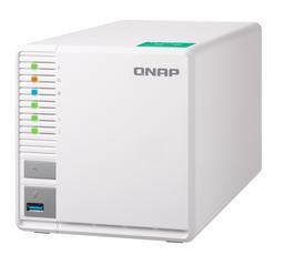 Трехдисковое хранилище с сетевым подключением Qnap TS-328 поддерживает RAID 5