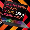 Экран OLED 2,8K 120 Гц, Core Ultra 9 185H, GeForce RTX 4070 Laptop и 32 ГБ LPDDR5X-7467 в ноутбуке массой всего 1,6 кг. Рассекречен HP Omen Transcend 14