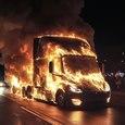 Потушить такой пожар очень сложно. Первый Tesla Semi загорелся в США