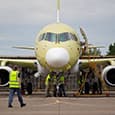 Российский импортозамещённый самолёт SJ-100 выполнил первый полёт по программе лётных сертификационных испытаний — тестировали отечественную топливную систему