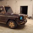 Мастер создал деревянную копию Mercedes-AMG G63 на базе Mitsubishi Pajero