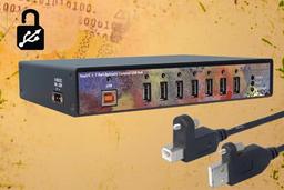 Чтобы USB-разъемы не вываливались из хаба, в Sealevel Systems решили прикрутить их винтами