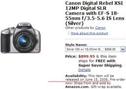 Canon откладывает выпуск EOS 450D?
