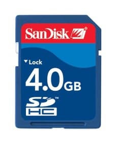 Компания SanDisk доводит объем карточек SD до 4 Гб