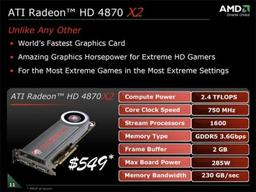 AMD выпускает быстрейшую видеокарту в мире, ATI Radeon HD 4870 X2