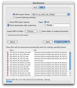 BatchOutput 1.0 – автоматизированная печать из InDesign
