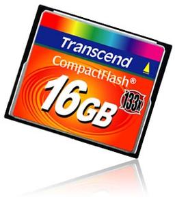 Transcend выпускает карточку 133X CompactFlash объемом 16 Гб