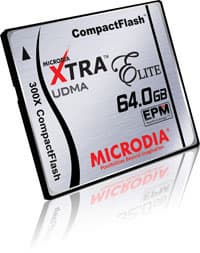 MICRODIA 300 XTRA ELITE — «элитные» карты памяти с разъемом CompactFlash