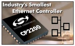 Контроллер Ethernet в корпусе размерами 5 x 5 мм