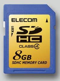 Elecom: 8-Гб SDHC формата идут в четвертый класс