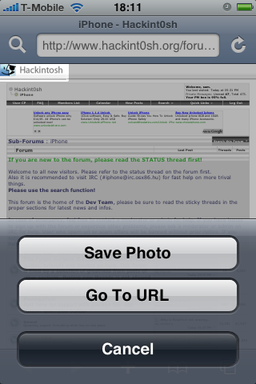 В iPhone Software 2.0 можно сохранять изображения из Safari