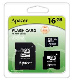 Apacer представила 16-ГБ карту microSDHC Class 4