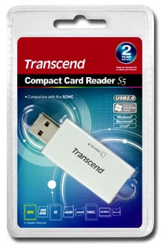 По уточненным данным, Transcend Card Reader S5 поддерживает SDHC