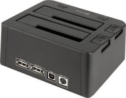 Док-станция для винчестеров Sharkoon SATA QuickPort Duo поддерживает два накопителя