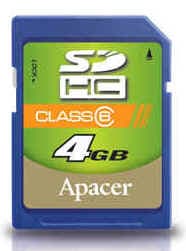 Apacer: новые карты памяти формата SDHC