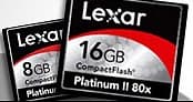 Lexar Media доводит емкость карт памяти Platinum II (SDHC и CF) до 16 ГБ