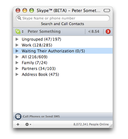 Выпущен Skype 2.7 beta for Mac