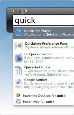 Google Desktop получает совместимость с Leopard