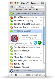 Новая бета Skype получила поддержку Leopard