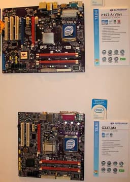 Фоторепортаж с выставки Computex, стенд ECS: системные платы