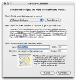 Amnesty Generator 0.8 beta сохраняет в Dashboard ролики YouTube