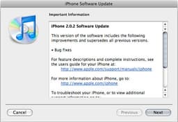 Apple выпустила iPhone Software 2.0.2 