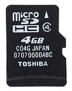 Toshiba анонсировала 4-Гб версию карты памяти формата microSDHC